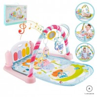 SUPER TOY Baby 5in1 Kick and Play Piano Gym Mat Fitness (Multicolour)