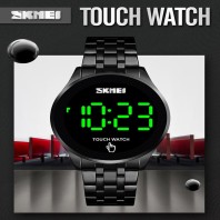 touch screen LED watch digital stainless steel Men and Women watch