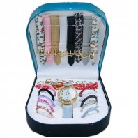 10 in 1 Multicolor Big Dial Ladies Matching Watch - 3069