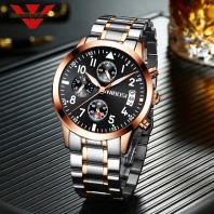 Nibosi Men Sport Casual Luxury Business Quartz Stainless Steel Band Watch