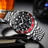 BIDEN Luxury Brand Mens Fashion Sport Quartz Wristwatch Military Full Steel Waterproof Date Clock Gold Watches Gifts For Men