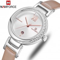  NAVIFORCE NF5007 Women Casual Leather Watch With Calendar 3230
