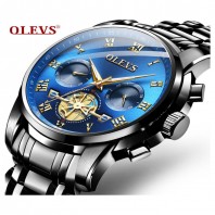 Watches Mens 2020 OLEVS Top Brand Luxury Business Fashion Chronograph Sport Waterproof Steel Quartz Clock Relogio Masculino