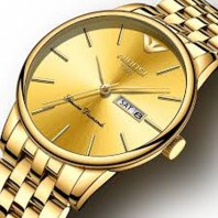 NIBOSI Men's Watches Gold Stainless Steel Date Mens Watch Casual Top Brand Luxury Male Clock Man Quartz Relogio Masculino3383