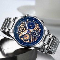  NIBOSI 2020 New Gold Mens Watches Sports Quartz Wristwatch Luxury Men Luminous Waterproof Clock Creative Relogio Masculino
