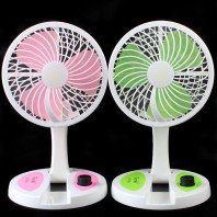  USB Rechargeable Folding Electircal Fan with LED Lighting