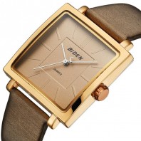  BIDEN Watches Fashion Square Dial Clock Retro Leather Band Quartz Watch Ladies Top Brand Luxury Wristwatch Montre Femme 3342