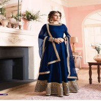 Royal Blue Floor Length Anarkali Dress-dr112