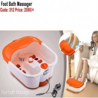 Multifunction Foot and Bath Massager - White and Orange 13