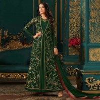 Sonal Chauhan Faux Georgette Floor Length Anarkali Suit-4634