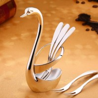 Swan design spoon holder and spoon set429